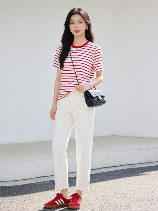 预售 臣禾【省心烟管裤】	【镰刀裤】梨形救星小个子九分裤舒柔特通勤休闲裤	9261060103 商品图9