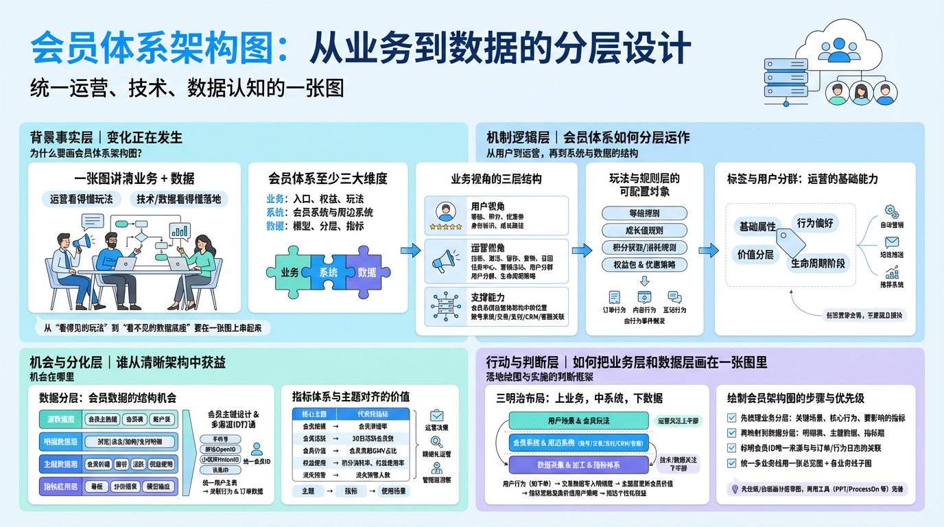 会员体系架构图要包含哪些层？