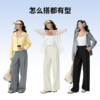 魔力薇薇软弹冰西装休闲裤女2026春夏新款高腰显瘦防晒户外阔腿裤 商品缩略图4