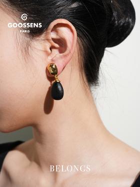 北京仓｜Goossens Paris-SOLSTICE-至日 金色 黑色 橡木 耳环［法国设计师］
