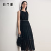 EITIE爱特爱2026夏季新款精致气质圆领无袖收腰礼服连衣裙8677309 商品缩略图0