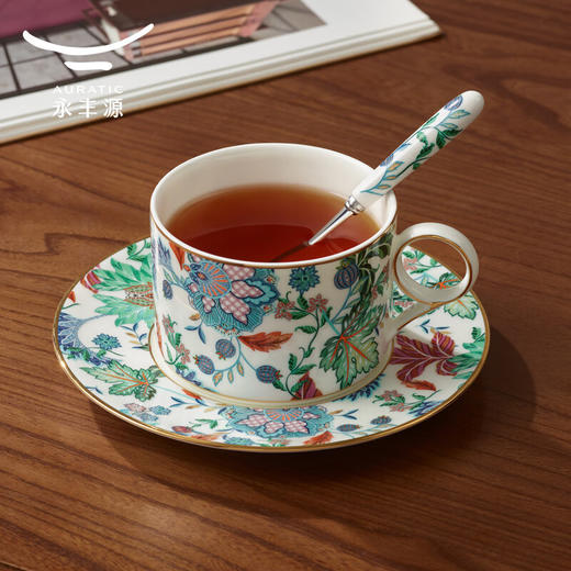 国瓷永丰源 幸福满园3头咖啡杯-白底花纸（200ml） 商品图1