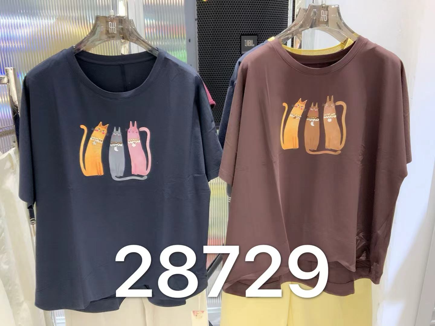 女装26春夏新品圆领猫仔短袖2223-M28729