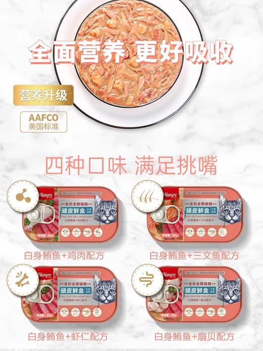 顽皮猫罐头主食鲜盒85g*12罐营养美味增肥补水 商品图4