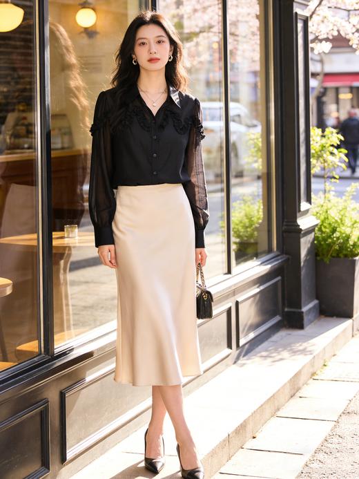 预售 臣禾	【天丝木耳边衬衫】90%莱赛尔翻领长袖衬衣防晒衫	9261040475 商品图3