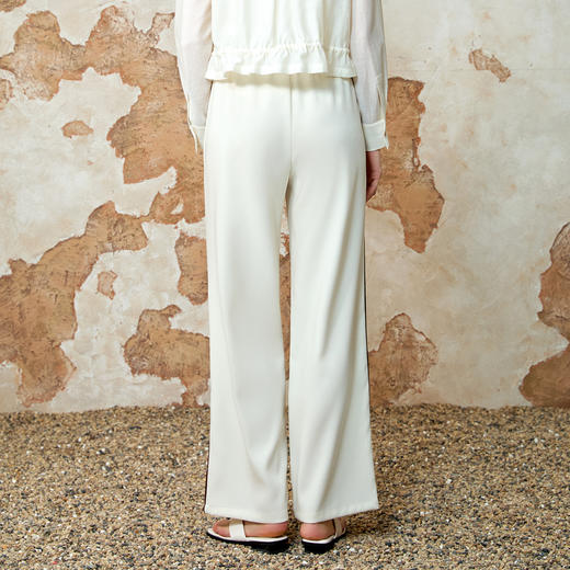 EITIE爱特爱夏季新款舒适垂坠显瘦松紧高腰休闲裤8205903 商品图4