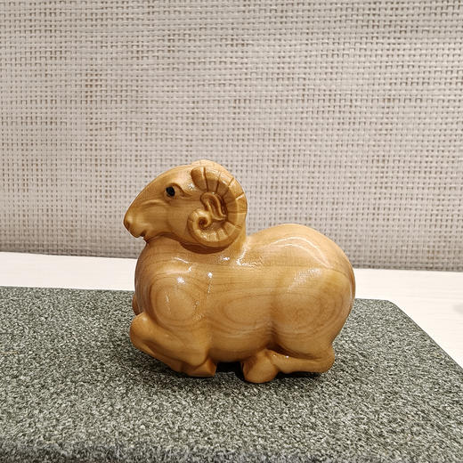 招财羊黄杨木小摆件 商品图0