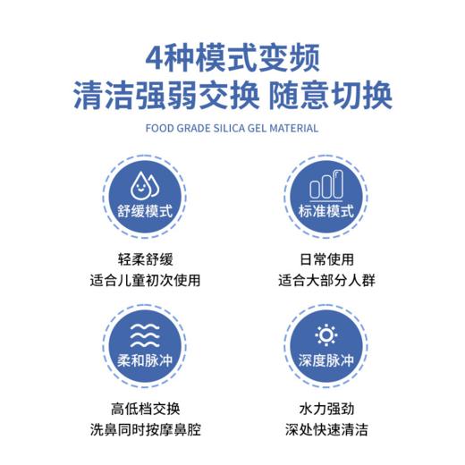 XWYL 成人儿童电动洗鼻器 脉冲式水流 温和清洁鼻腔 四档模式 XWYL-201A 商品图1