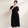 EITIE爱特爱黑色简约法式赫本风领口钉珠A字显瘦连衣裙2026夏新款B2607206 商品缩略图3