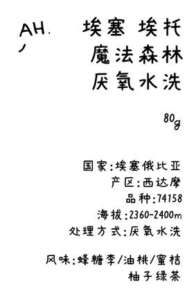 埃塞俄比亚 埃托 魔法森林 厌氧水洗