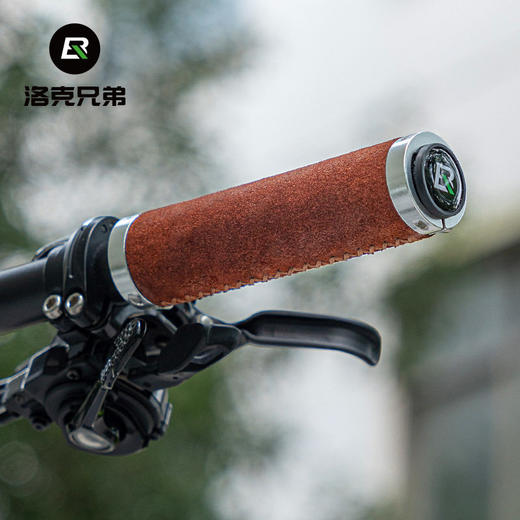 洛克兄弟自行车把套绒面山地车把手套握把通用防滑锁死骑行配件 商品图0