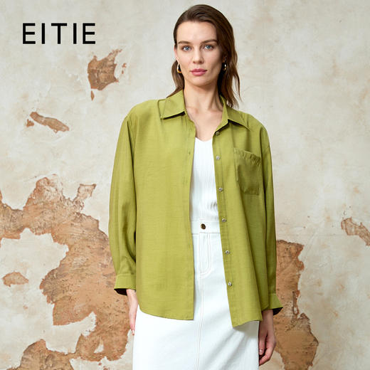 EITIE爱特爱通勤显瘦松弛感休闲衬衫夏新款8209905 商品图0