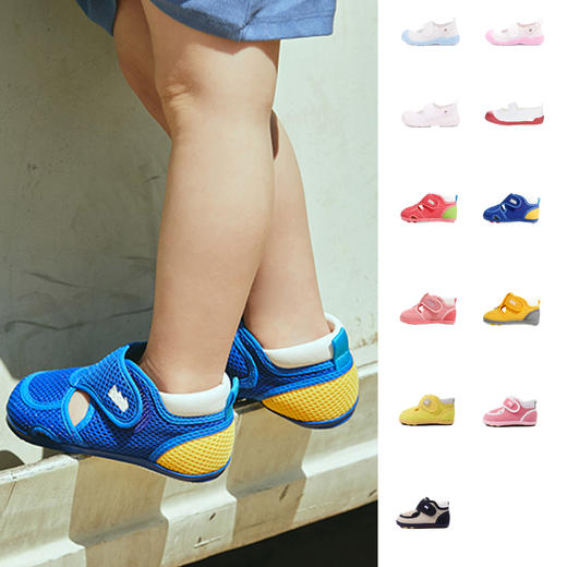 月星moonstar 26SS 网面学步鞋宝宝学步凉鞋幼儿园室内鞋日本制 商品图0