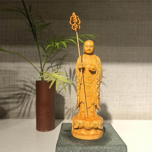 huaxin地藏王°黄杨木摆件18.5*6cm 商品图0