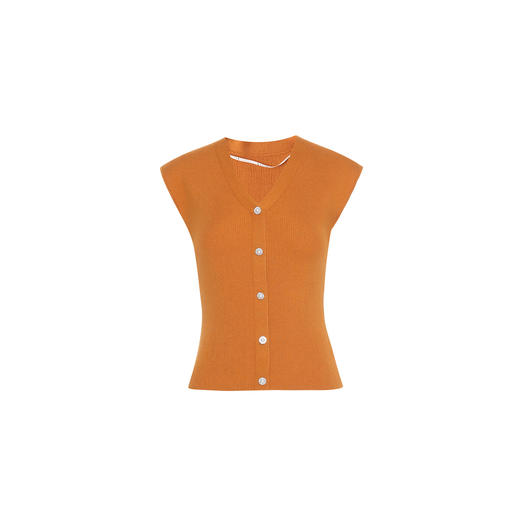 EITIE爱特爱气质V领修身显瘦百搭纯色针织衫夏季新款8201902 商品图5