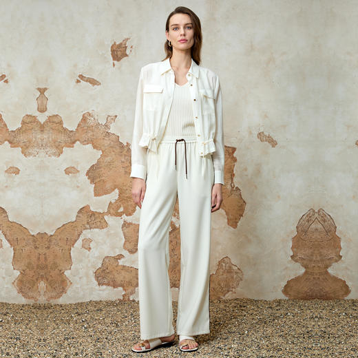 EITIE爱特爱简约时尚通勤百搭收腰短款休闲外套夏季新款8203906 商品图4