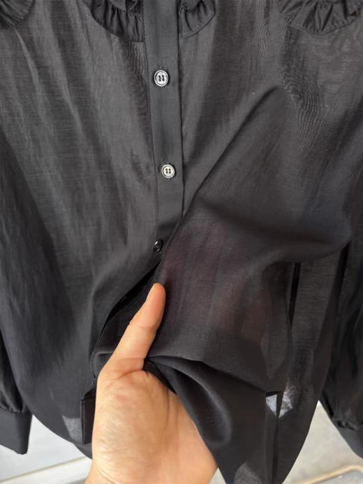 预售 臣禾	【天丝木耳边衬衫】90%莱赛尔翻领长袖衬衣防晒衫	9261040475 商品图12