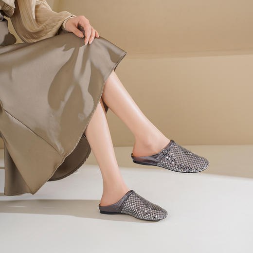 Westory2026年春季平底穆勒拖勃肯拖鞋镂空透气休闲鞋W26AH515713 商品图5