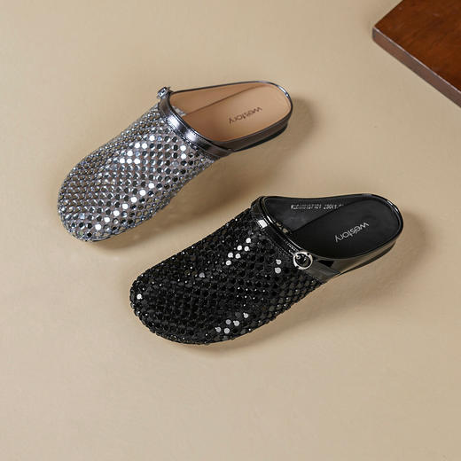 Westory2026年春季平底穆勒拖勃肯拖鞋镂空透气休闲鞋W26AH515713 商品图9