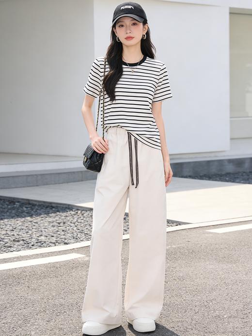 预售 臣禾	【零感裤】松紧腰抽绳阔腿裤工装休闲裤	9261060975 商品图5