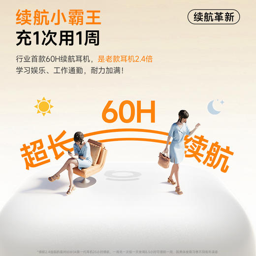 倍思 Bass系列 W04 TWS真无线蓝牙耳机 2025版 商品图2