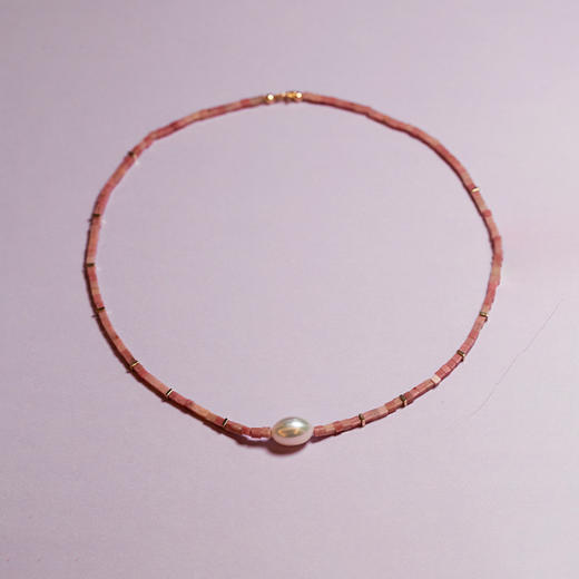 「粉色四月天」蔷薇石项链 商品图5