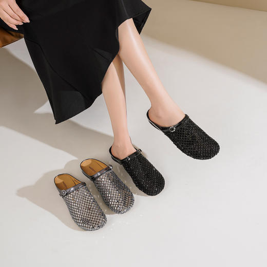 Westory2026年春季平底穆勒拖勃肯拖鞋镂空透气休闲鞋W26AH515713 商品图1