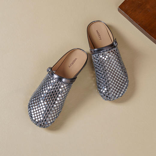 Westory2026年春季平底穆勒拖勃肯拖鞋镂空透气休闲鞋W26AH515713 商品图10