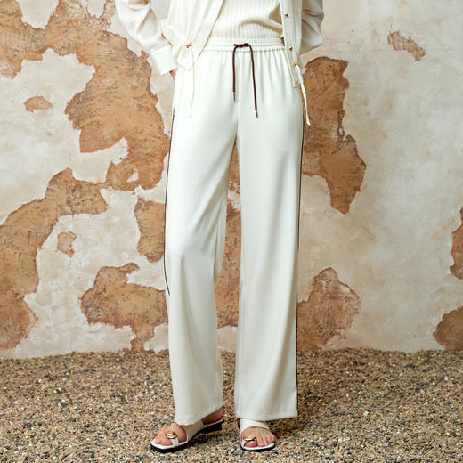 EITIE爱特爱夏季新款舒适垂坠显瘦松紧高腰休闲裤8205903 商品图2