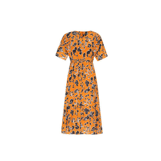 EITIE爱特爱时尚高腰a字显瘦印花V领连衣裙夏季新款8207947 商品图5