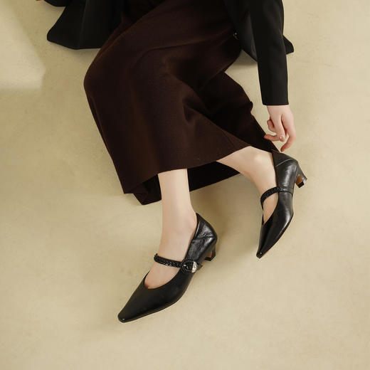 Westory2026年春季法式复古玛丽珍单鞋通勤休闲百搭浅口鞋W26AE51451 商品图5