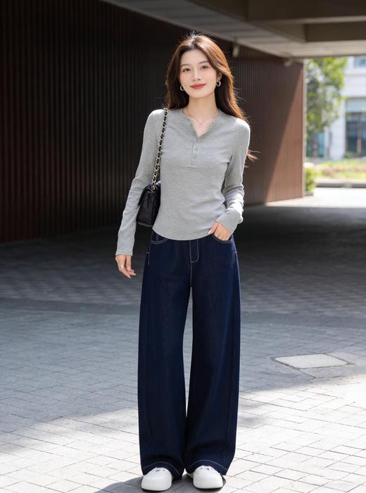 预售 臣禾	【享瘦亨利衫】百搭长袖打底T恤上衣	9261050775 商品图7