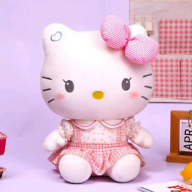 粉裙子KT猫小号毛绒玩具23厘米