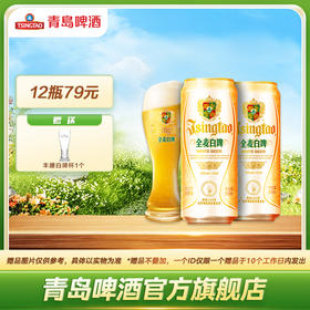 青岛啤酒 白啤500ml*12听/箱 全麦酿造