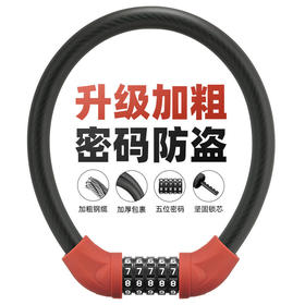 ROCKBROS自行车锁密码锁电动车防盗山地车单车锁便携环形链条圈锁