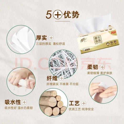 【36.8元5提】清风抽纸3层110抽  4包/提  （5提十堰主城区包邮） 商品图3