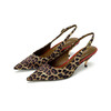Westory2026年春季尖头中跟豹纹后空鞋时髦空凉鞋W26AH51421 商品缩略图0