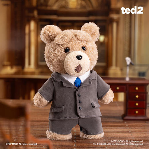 POP MART泡泡玛特 Ted2 泰迪熊可动毛绒挂件盲盒 商品图5