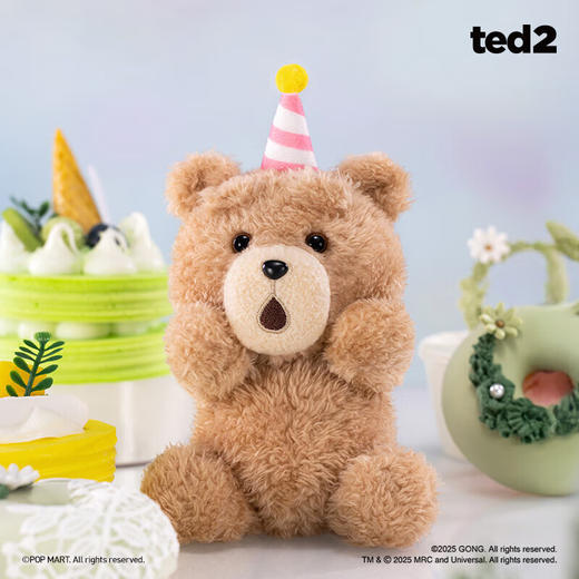 POP MART泡泡玛特 Ted2 泰迪熊可动毛绒挂件盲盒 商品图0