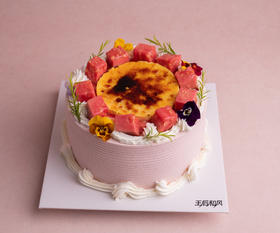 【布蕾芭乐】抹茶戚风胚+新鲜芭乐+香草布蕾+芭乐果酱（提前一天预定）