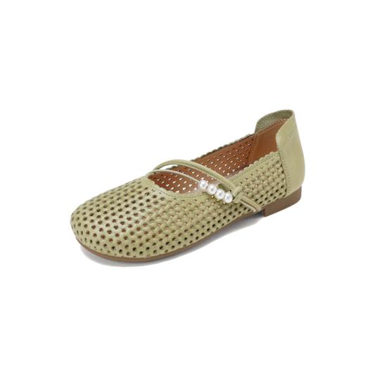 【牛皮革】西村名物2026年春季新款猪皮内里内垫舒适平底镂空玛丽珍鞋洞洞空鞋T26AH17841 商品图8