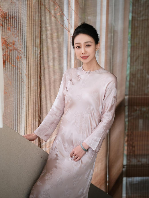 盛唐牡丹| 粉色梅兰竹菊旗袍裙 商品图1