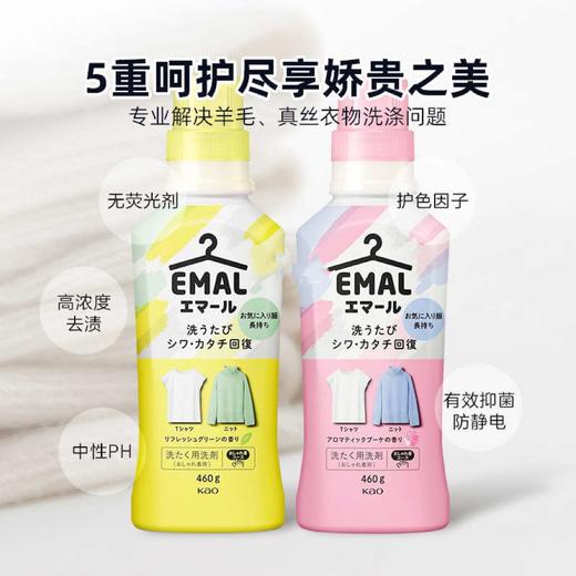 花王中性防收缩洗衣液（芳草清新）460ml/118268  防缩水护理羊绒中性洗涤剂 商品图0