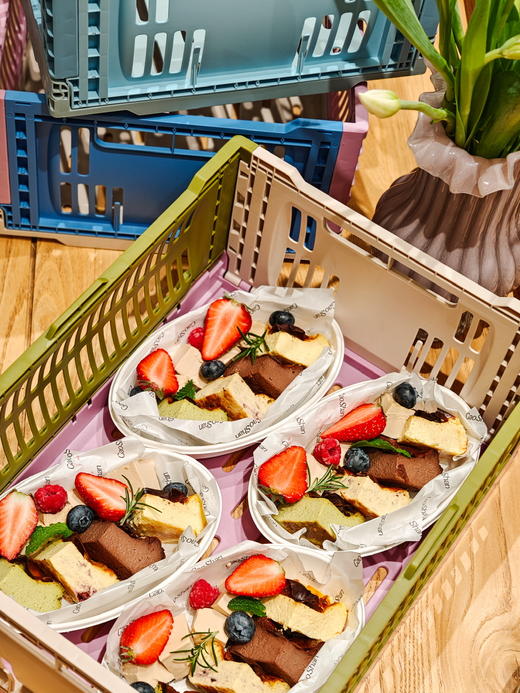 omakasa四拼巴斯克「蓝莓.开心果.巧克力.柚子」 商品图2