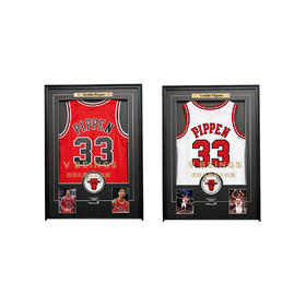 【预售】收藏系列 皮蓬 公牛队33号 单签/铭文签  红色/白色 亲笔签名球衣（含博物馆级别装裱）