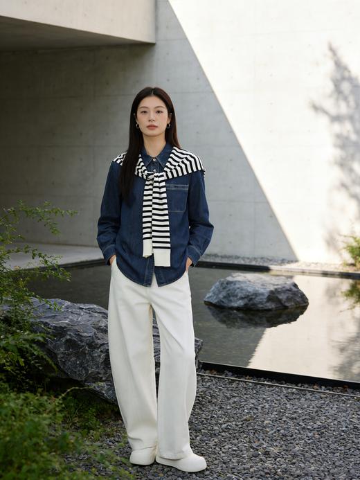 预售 臣禾	【丹宁衬衫】小个子H型正肩牛仔衬衣空调衫防晒衫薄外套	9261040375 商品图4