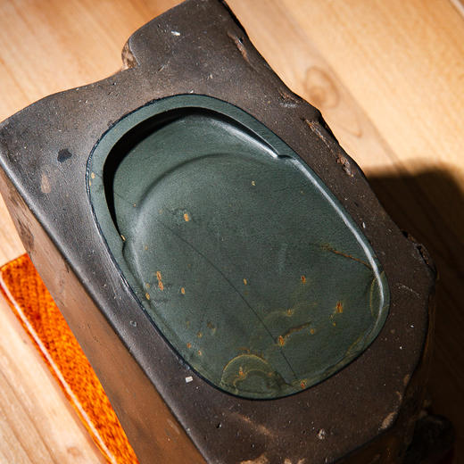 南北朝佛造像古砖镶嵌歙石制砚 商品图3