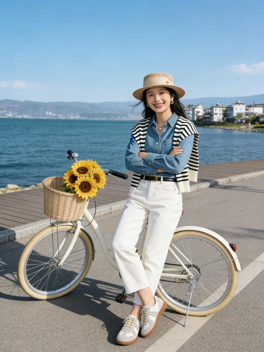 预售 臣禾	【丹宁衬衫】小个子H型正肩牛仔衬衣空调衫防晒衫薄外套	9261040375 商品图1