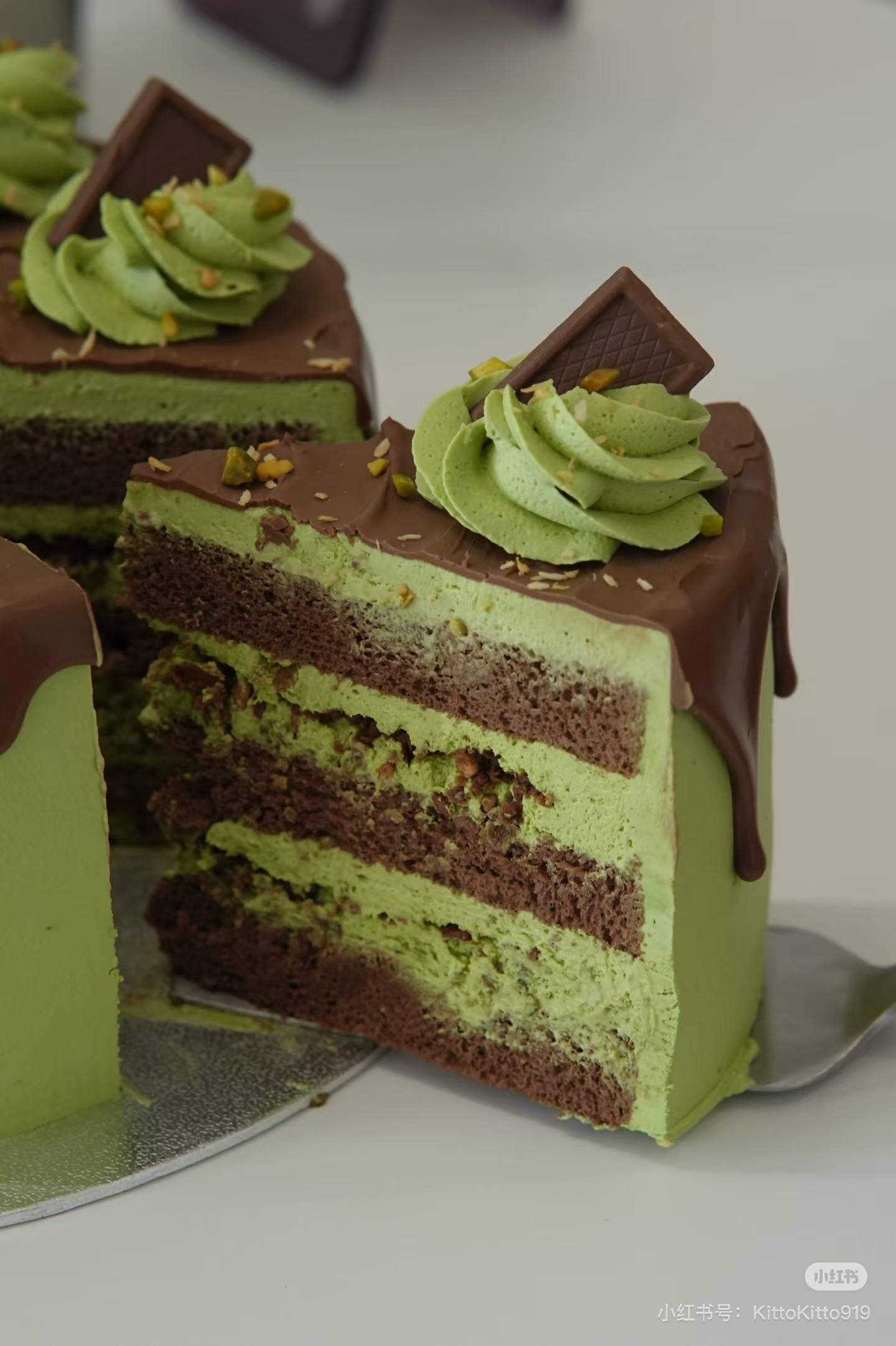 巧克力开心果切块