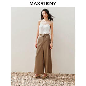 MAXRIENY复古阔腿裤不对称设计货号：MC85PA280
